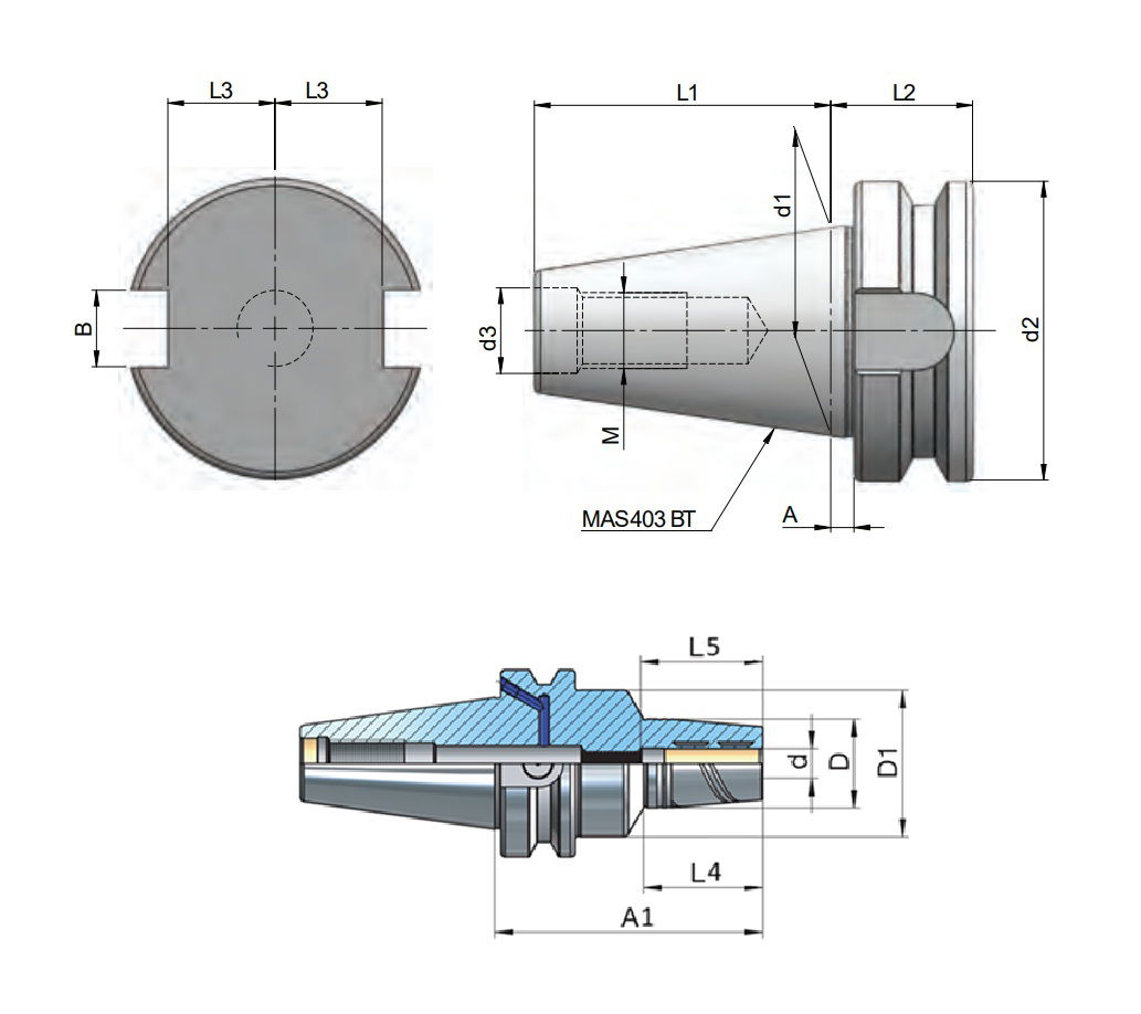 HARLİNGEN BT40-HCM32-83 Hidrolik Takım Tutucu